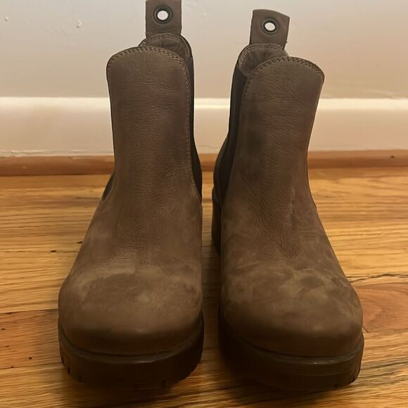 Bueno brown leather Florida Chelsea Boots pull on size 37 / US 7-7.5 - Picture 10 of 13
